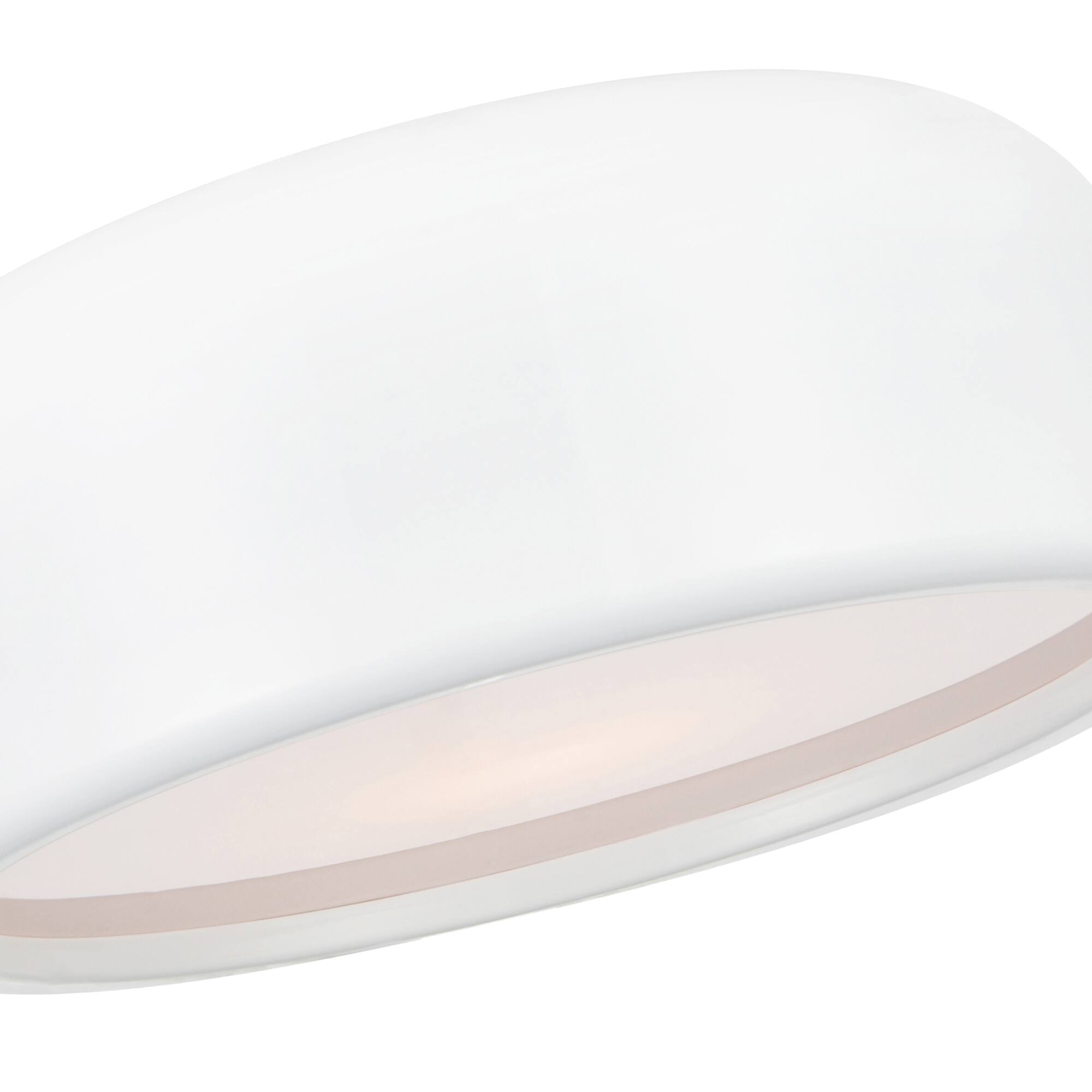 Angle. CWI Lighting - Campton 2 Light Drum Shade Flush Mount With White Finish - White.