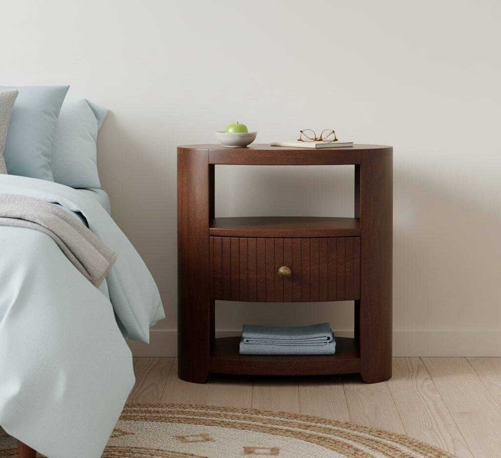 Alt View 2. Artisan Furniture - Artisan Furniture Solid Wood Bordeaux Bedside - Brown.