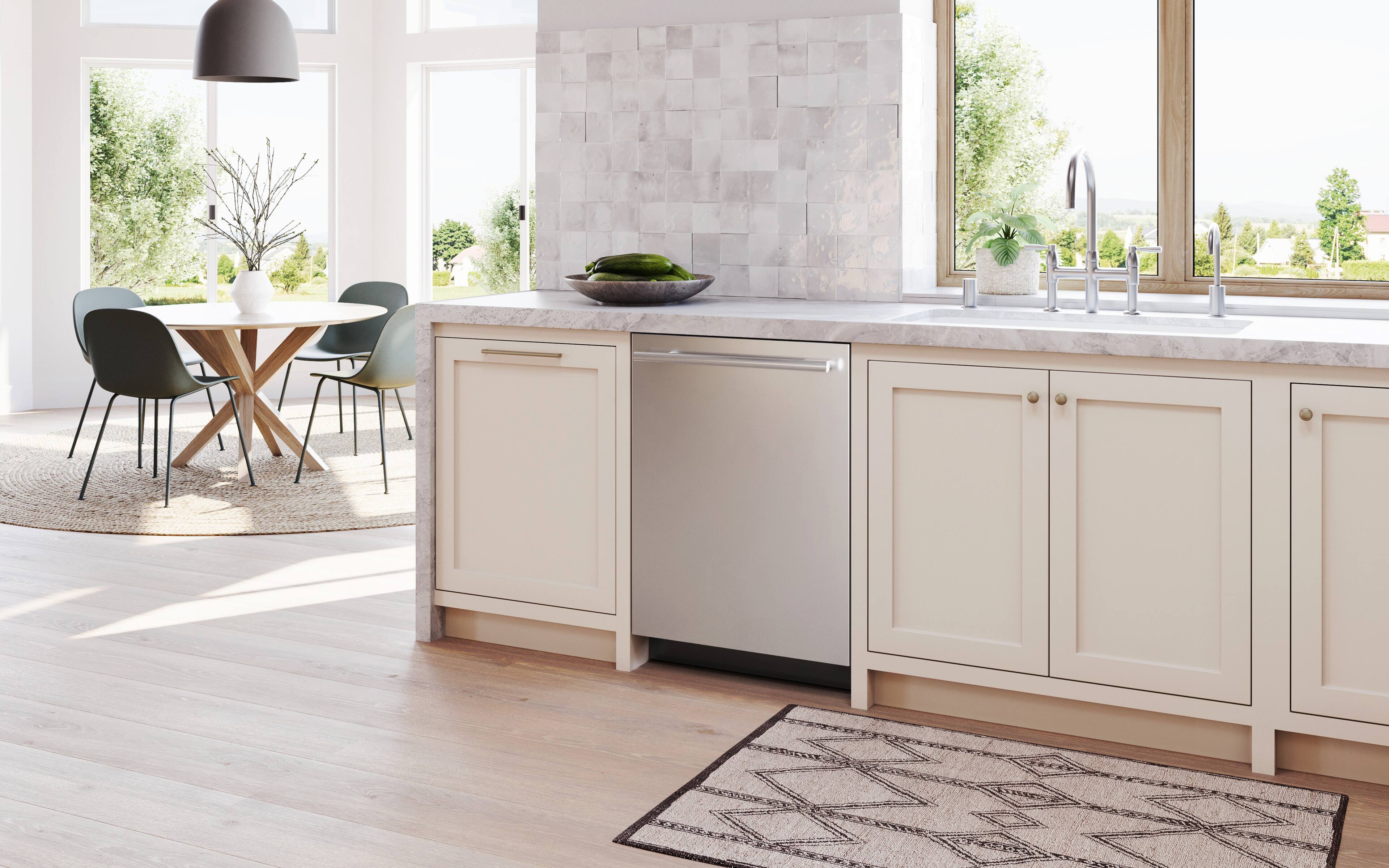 Alt View 2. Thermador - Emerald 24" Top Control Smart Built-In Stainless Steel Tub Dishwasher with 3rd Rack and Masterpiece Handle, 48 dBA - Stainless Steel.