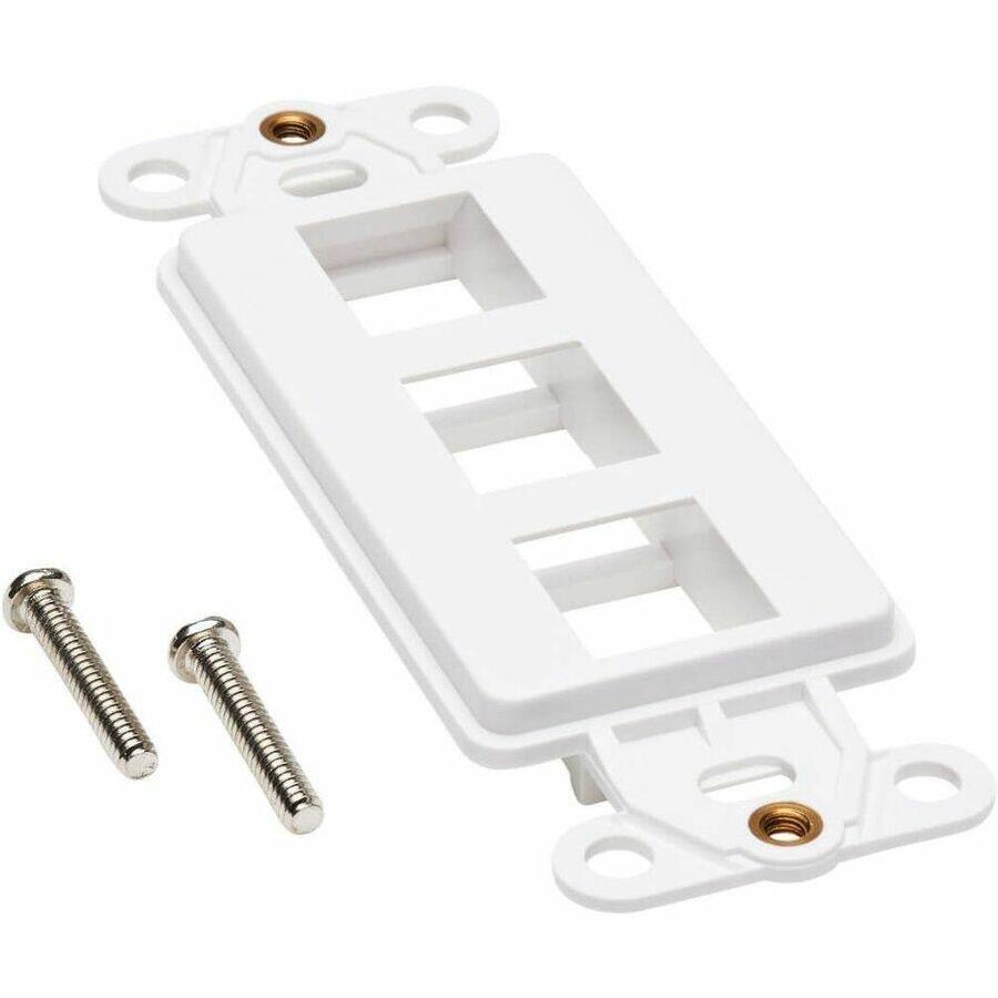 Alt View 1. Tripp Lite - Eaton Tripp Lite Series Center Plate Insert, Decora Style - Vertical, 3 Ports, TAA - 3 x Total Number of Socket(s) - White.