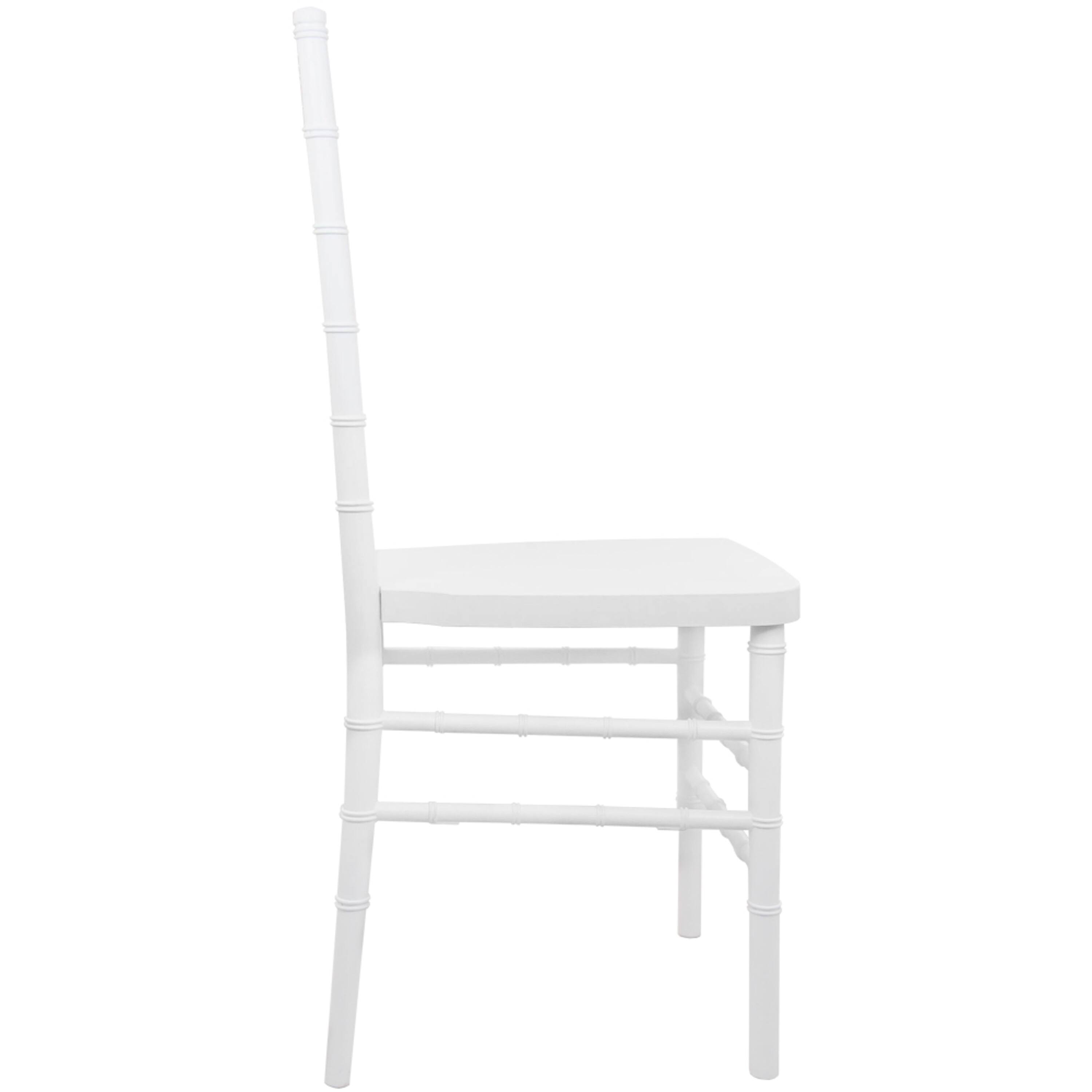 Alt View 2. Emma + Oliver - Resin Chiavari Chair - White.