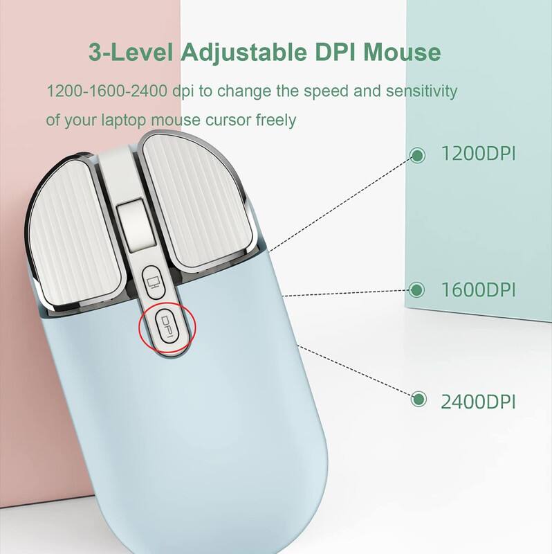 3-Level Adjustable DPI Mouse

1200-1600-2400 dpi to change the speed and sensitivity of your laptop mouse cursor freely

- 1200DPI
- 1600DPI
- 2400DPI