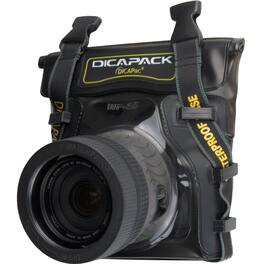 DiCAPac - WP-S5 Durable Waterproof Case for Small DSLR Cameras, Black & Dark Brown - Black & Dark Brown