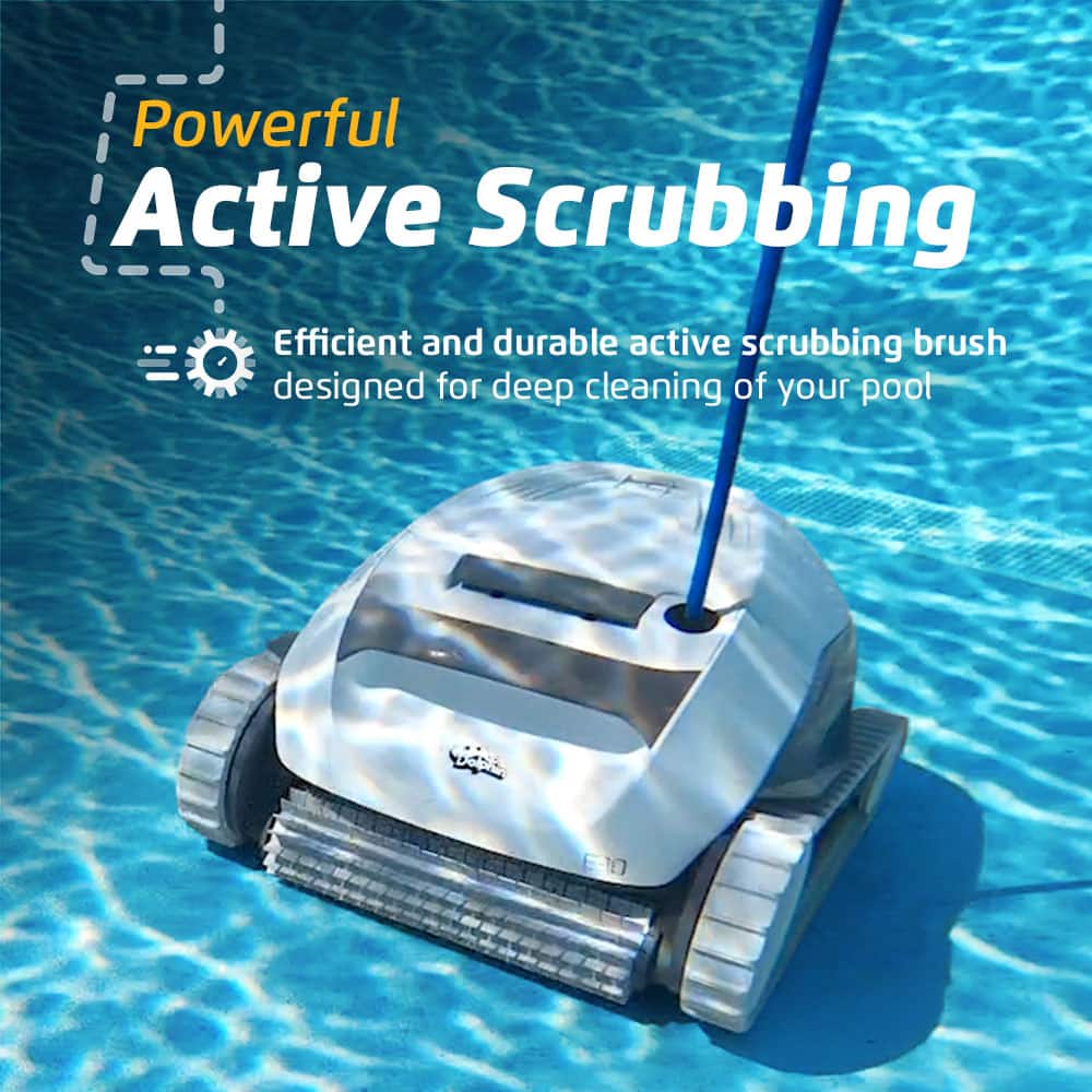 Powerful Active Scrubbing: Efficient and durable active scrubbing brush designed for deep cleaning of your pool.