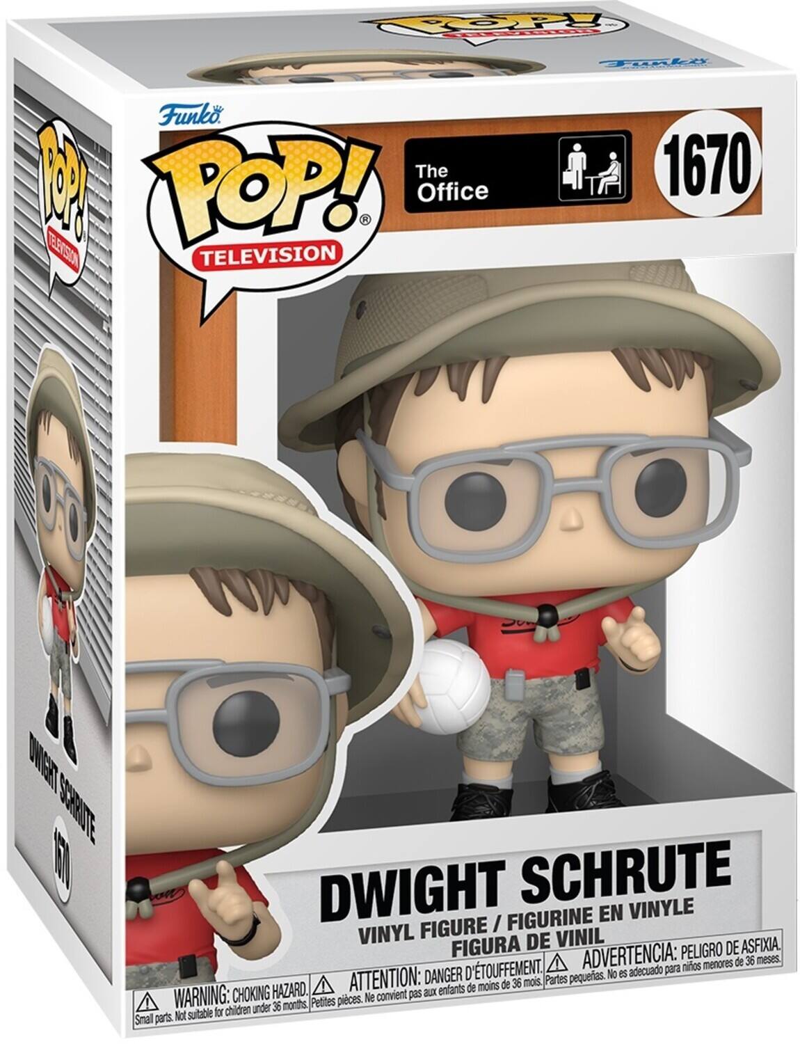 Funko POP!  
TELEVISION  

The Office  
1670  

DWIGHT SCHRUITE  
VINYL FIGURE / FIGURINE EN VINYLE  
FIGURA DE VINIL  

WARNING: CHOKING HAZARD.  
ATTENTION: DANGER D'ÉTOUFFEMENT.  
ADVERTENCIA: PELIGRO DE ASFIXIA.  
Small parts. Not suitable for children under 36 months.  
Petites pièces. Ne convient pas aux enfants de moins de 36 mois.  
Partes pequeñas. No es adecuado para niños menores de 36 meses.