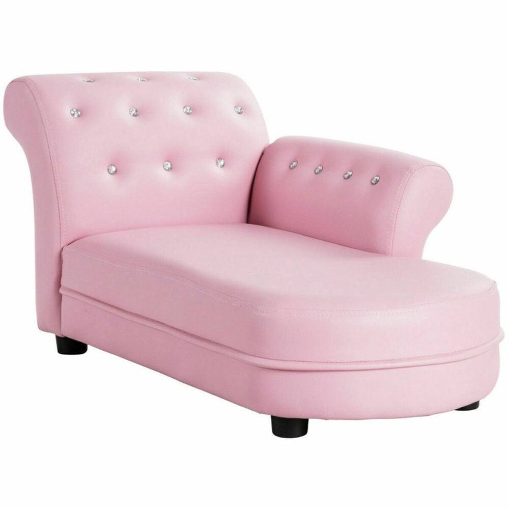 Alt View 1. Kadyn - Armrest Relax Chaise Lounge Kids Sofa, Kids Chairs for Kids - Pink.