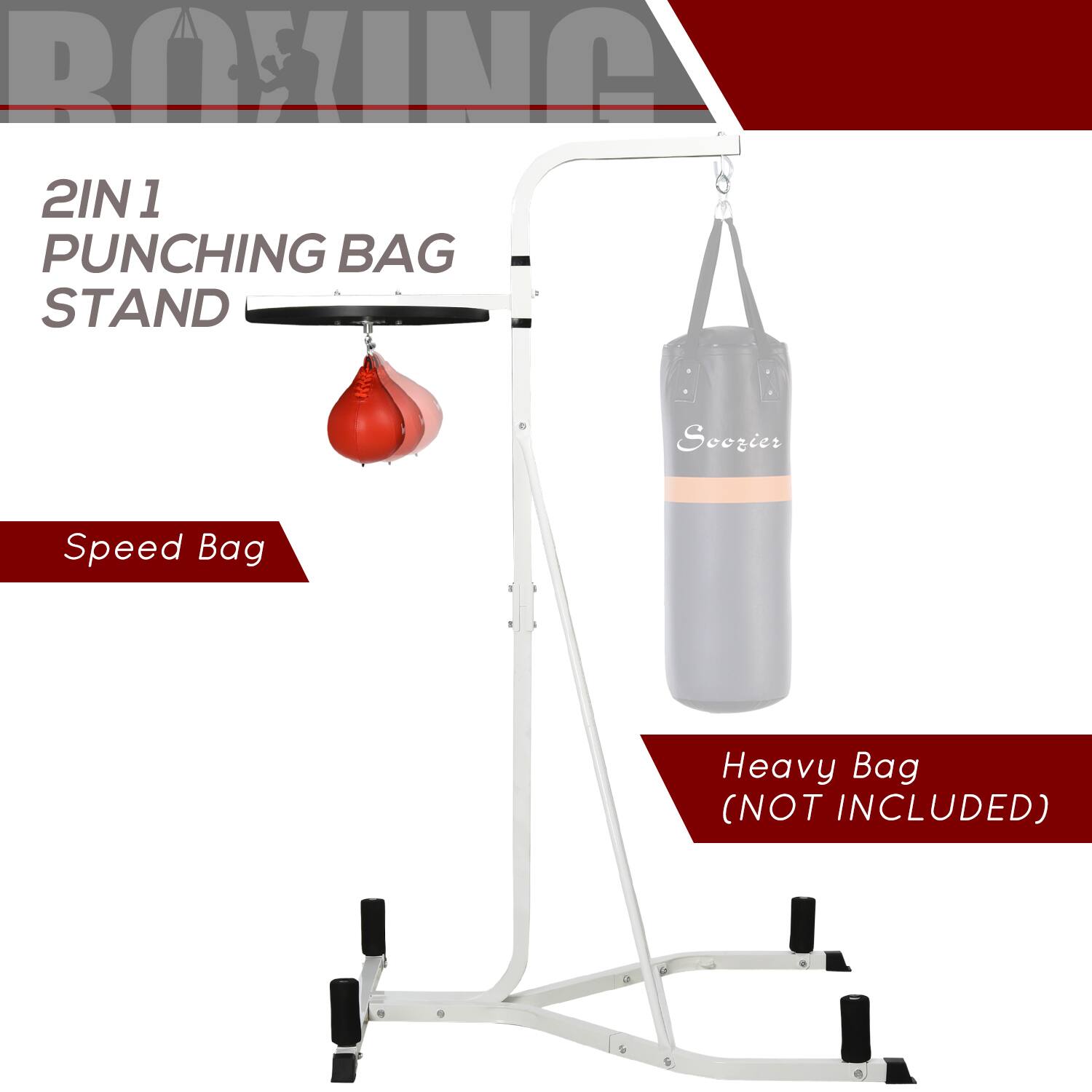2IN1 PUNCHING BAG STAND

Speed Bag

Heavy Bag (NOT INCLUDED)