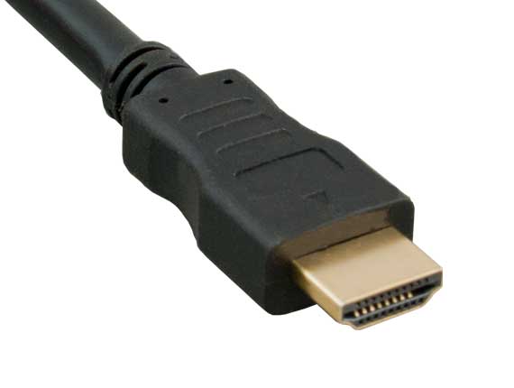 Left. Cable Leader - High-Speed HDMI Panel Mount Extension Cable Male to Female, 28 AWG 4K Support for Server Rack, AV Cabinet - Black.