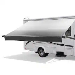 VEVOR - Motorized RV Awning Complete Kit, 20.06FT Electric Retractable RV Awning with Aluminum Alloy Frame & Waterproof Fabric - Gradient Black