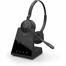 Jabra - Engage 65 SE Headset - Stereo - Wireless - DECT - 492.1 ft - 40 Hz to 16 kHz - On-ear, Over-the-head - Binaural - Black
