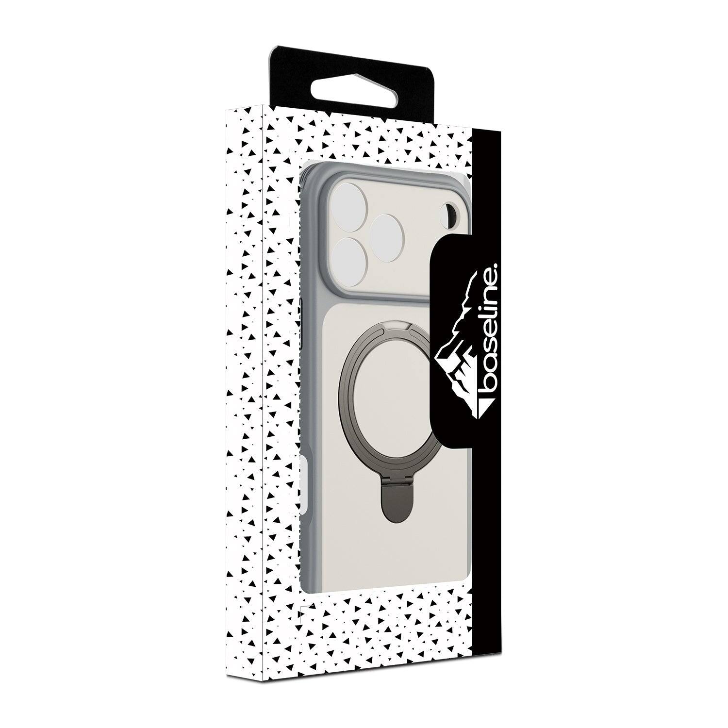 Alt View 4. BASELINE - TouchTone Series Kickstand Ring MagSafe Case for Apple iPhone 18 Pro / 17 Pro - Grey.