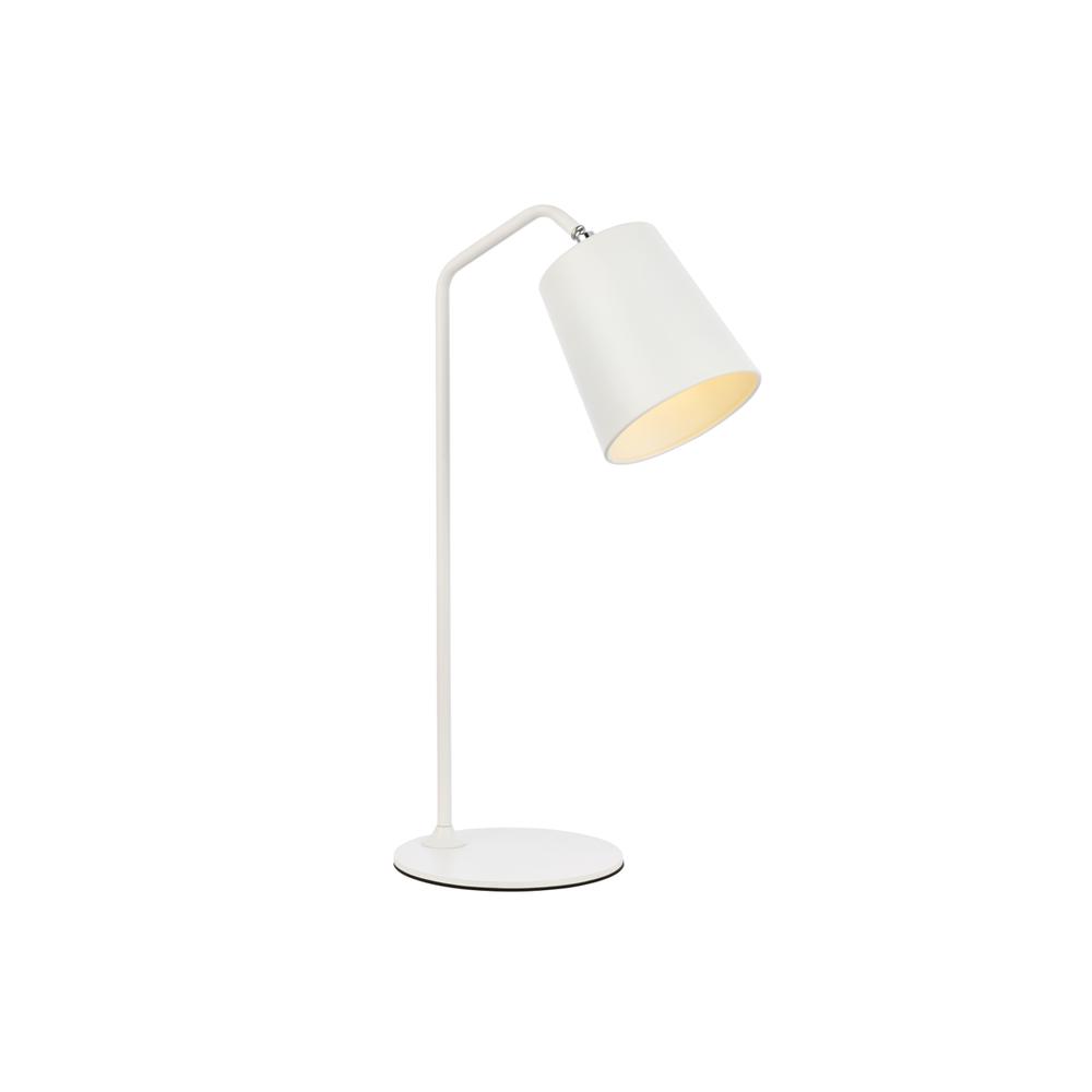 Back. Living District - Leroy 1 light white table lamp - White.