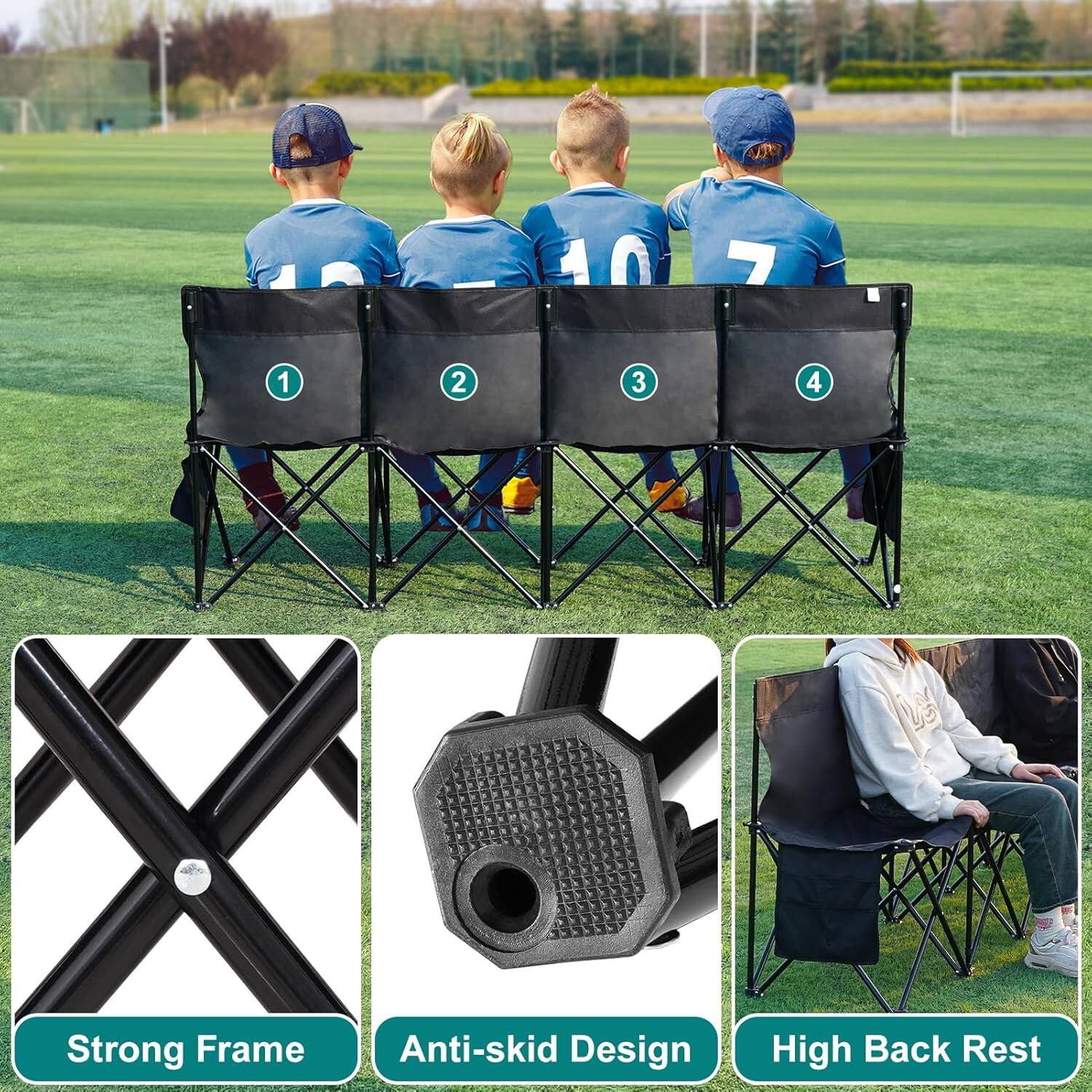 40 7 1 2 3 4 V

Strong Frame
Anti-skid Design
High Back Rest