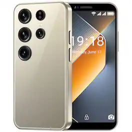 Loheer - Mini Smartphone S24 Pocket Phone 3+64GB Dual SIM 3.5 Inch Cell Phone with Facial Recognition for Kids - Gray (Unlocked)