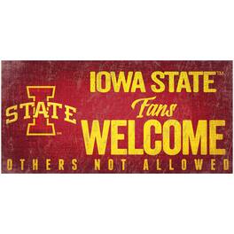 Fan Creations - Iowa State Cyclones 6" x 12" Fans Welcome Sign - Multicolor