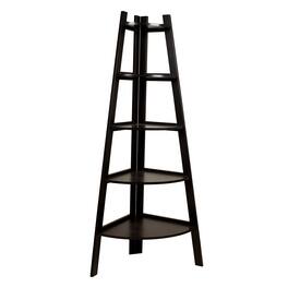 Danya B - 5-Tier Pyramid Corner Display Shelves - Espresso