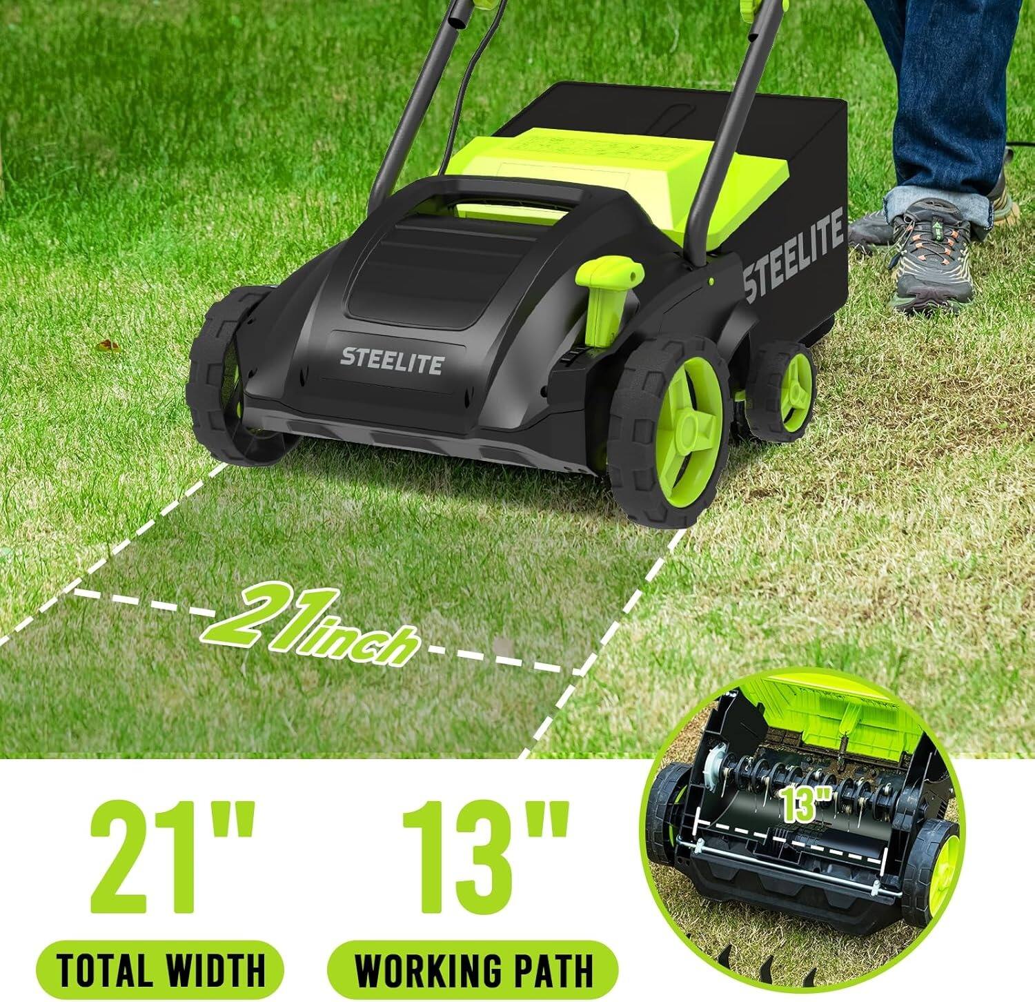 STEELITE  
21" TOTAL WIDTH  
13" WORKING PATH