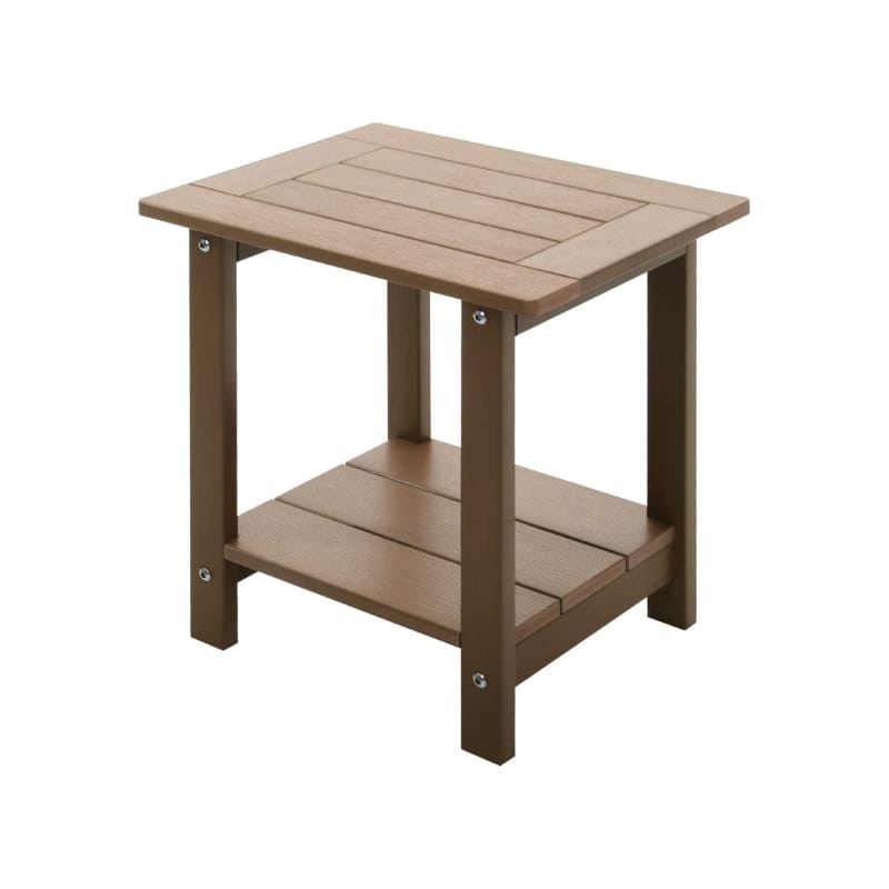 Lent Glitter Wood - DOUBLE DECK POLYSTYRENE OUTDOOR PATIO TABLE - Brown