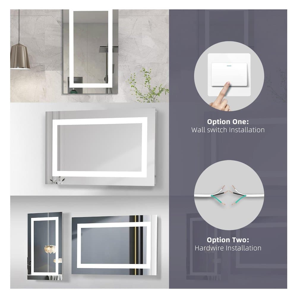 Elegant Kitchen and Bath - Riven 36X36 Led Mirror, Adjustable Color 3000K/4200K/6400K - White price history on PriceWatchPro