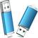 Front. Stock Preferred - 2-Pack 128GB USB 3.0 Metal Flash Drives – High Speed - Blue.
