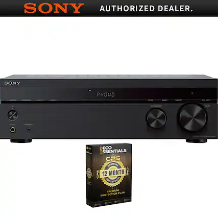 SONY AUTHORIZED DEALER. SONY SPEAKERS TUNING - PHONO STEREO RECEIVER STR-DH180 DECO ESSENTIALS CPS PREMIUM 12 MONTH CPS PROTECTION PREMIUM PLAN PROTECTION