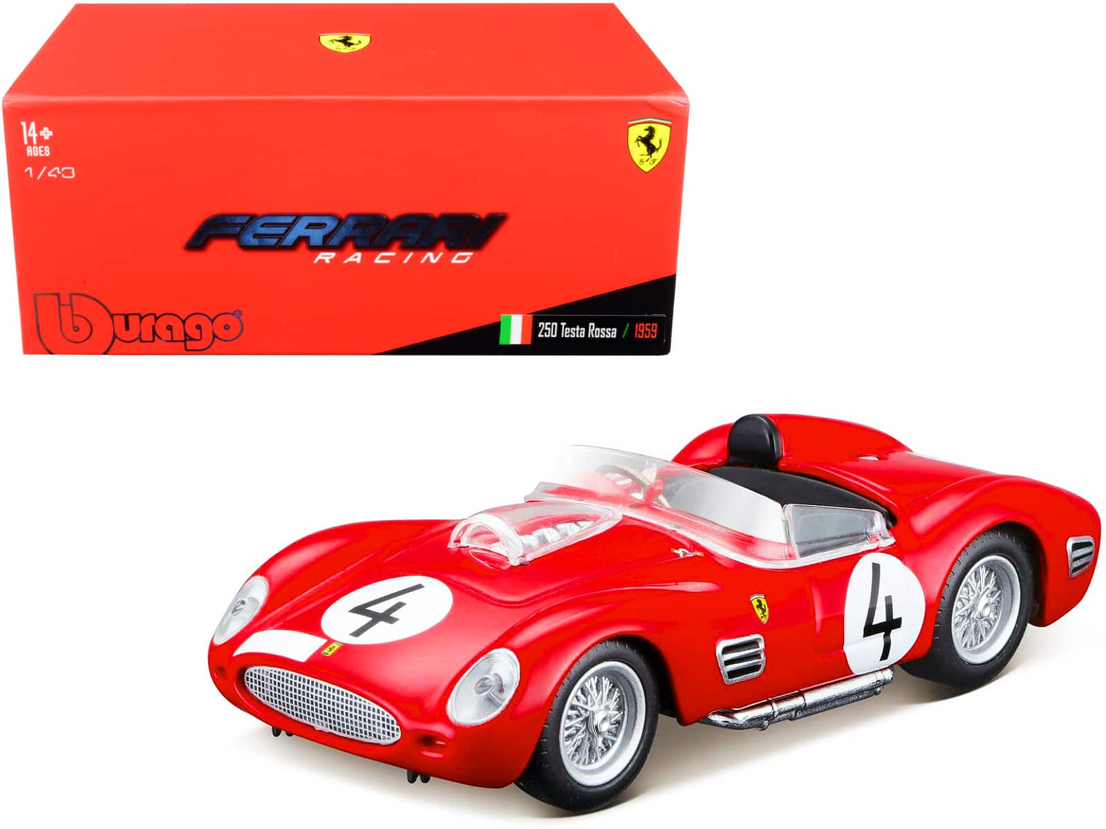 Ferrari 250 Testa Rossa #4 P. Hill - O. Gendebien Nurburgring 1000km (1959) 1/43 Diecast Model Car by Bburago price history on PriceWatchPro