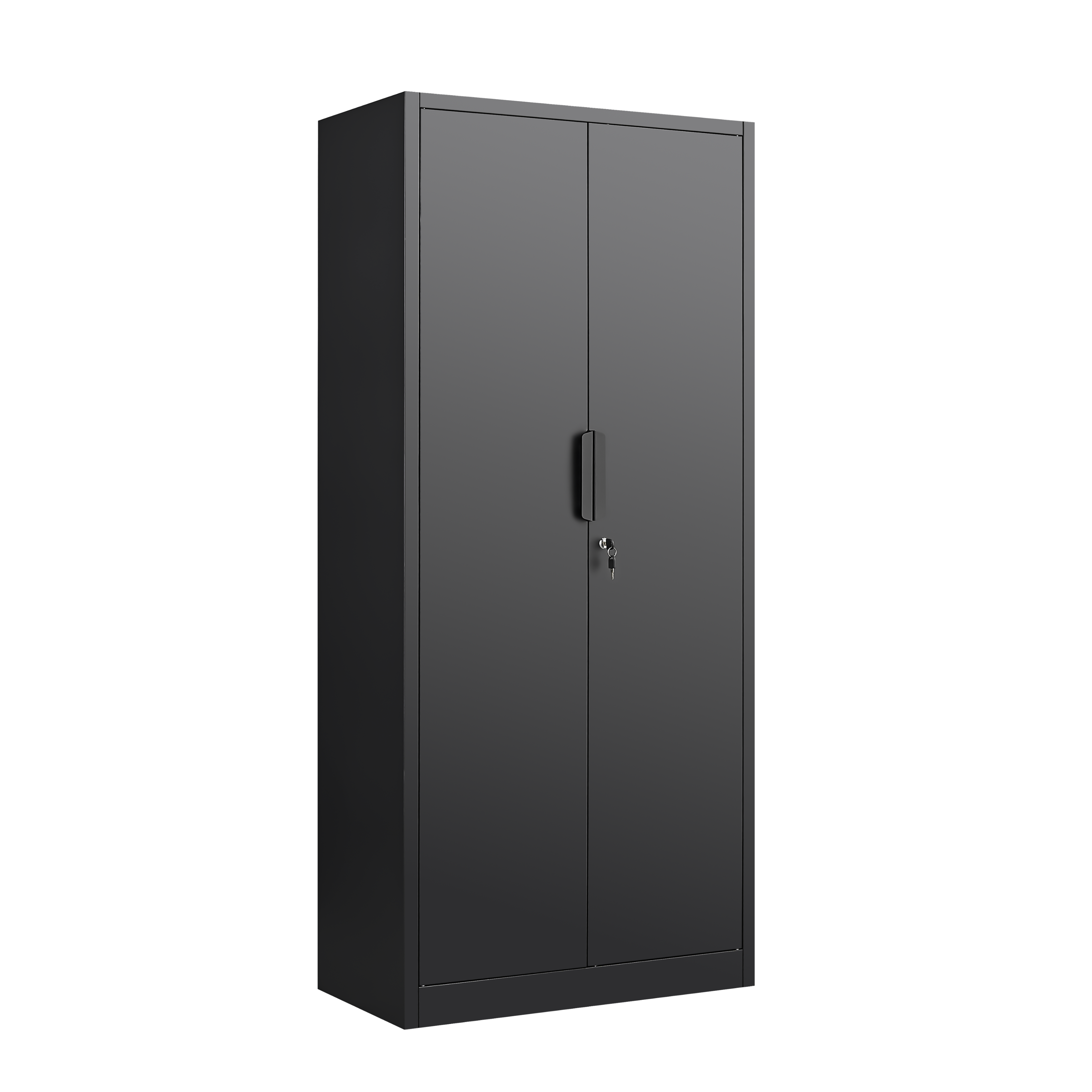 Alt View 1. GOODSILO - Large 2-Door File Storage Cabinet with Lock and Adjustable Shelves for Office Organization and Document Management - Black.