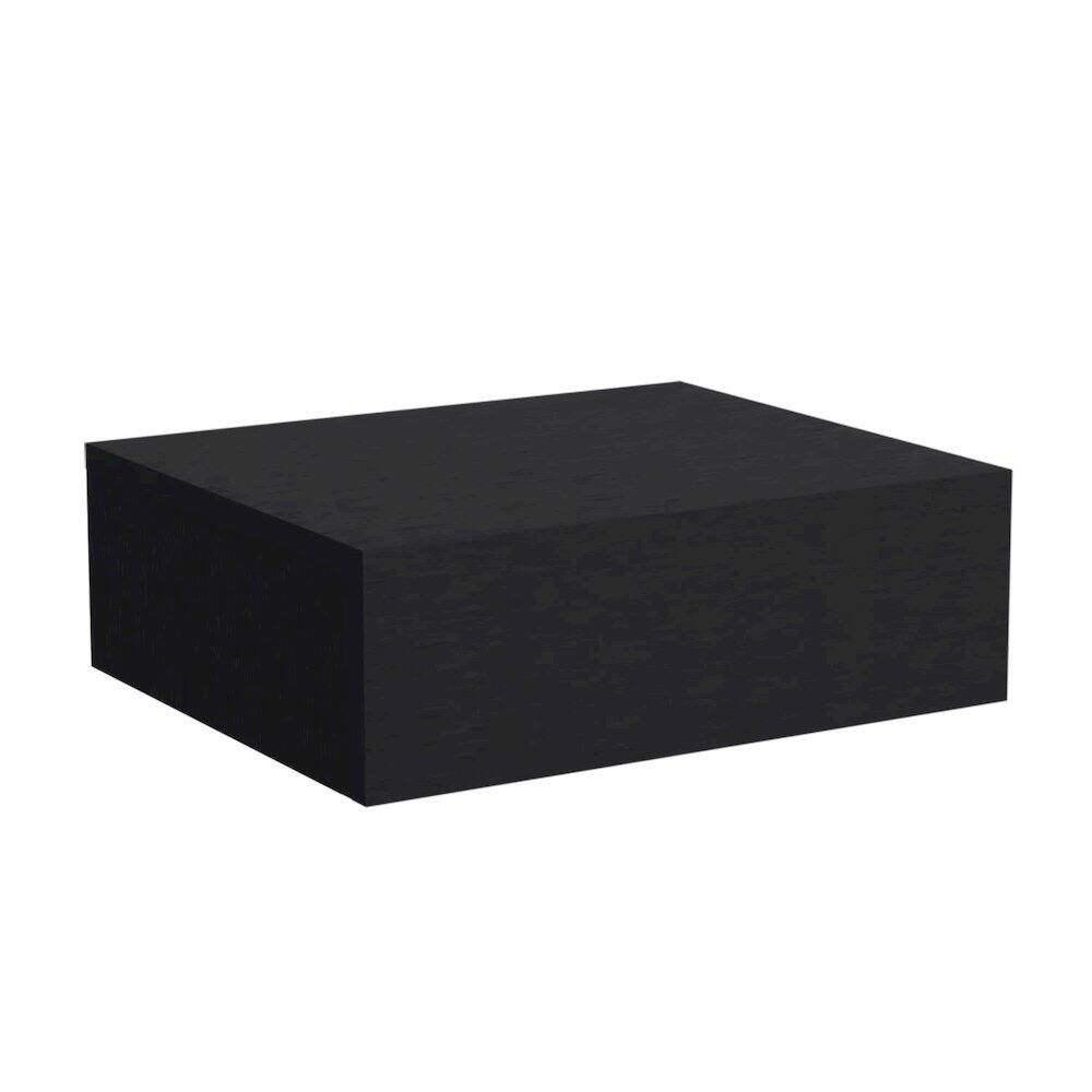 Front. TuHome - Milano Floating Nightstand Black MDF - Black.