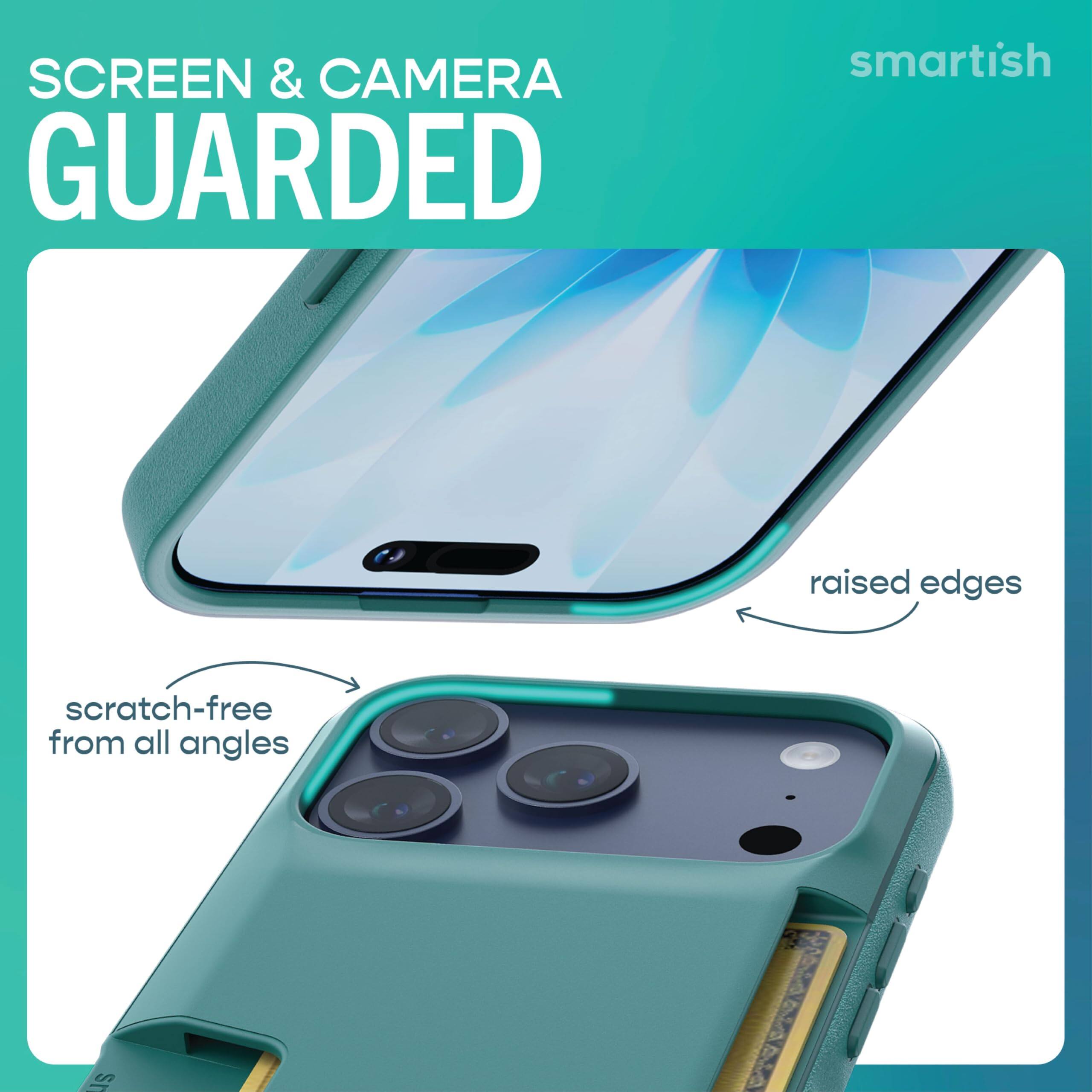 SCREEN & CAMERA GUARDED

smartish

raised edges

scratch-free from all angles