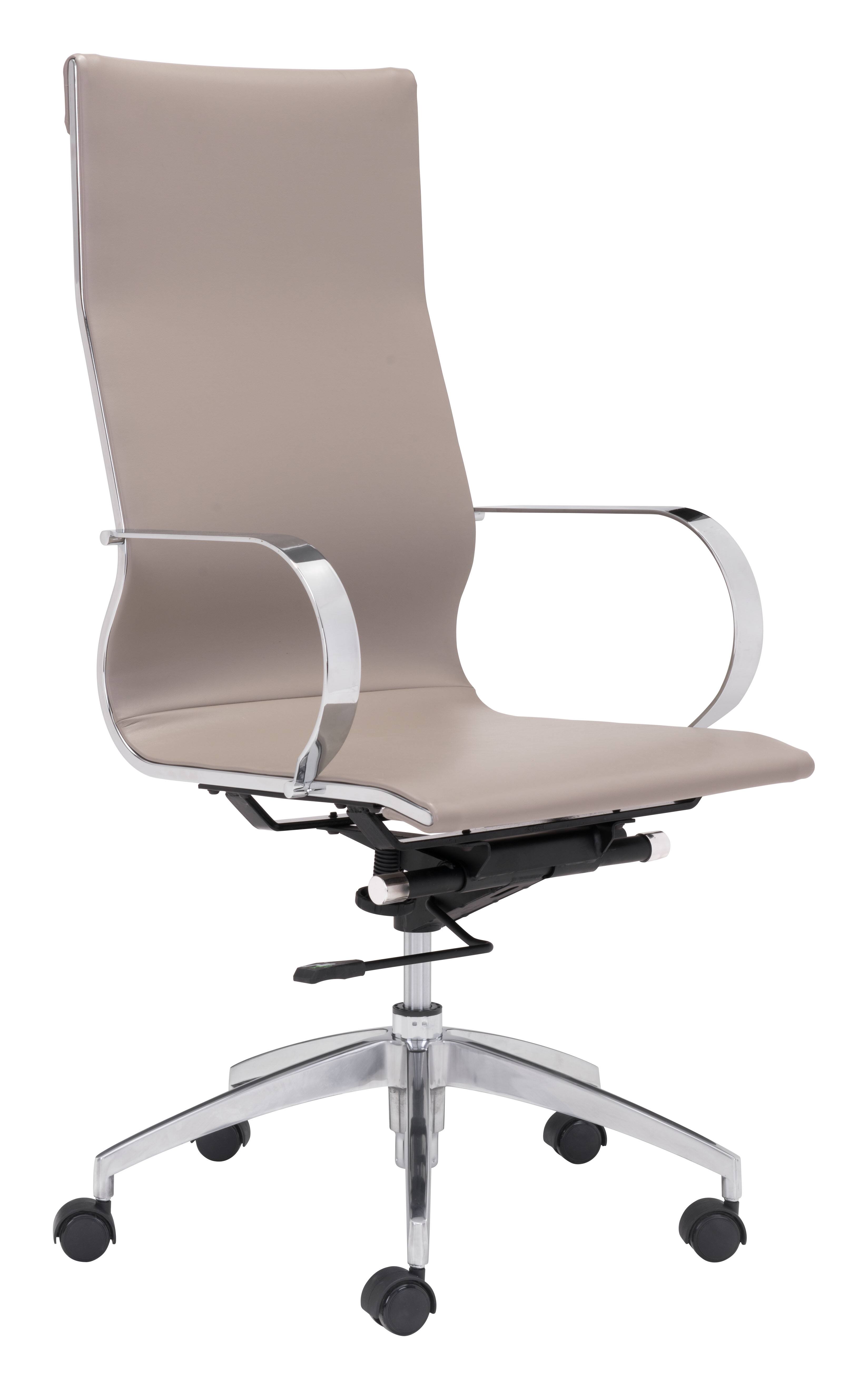 Front. Hivvago - Glider High Back Office Chair Taupe - Taupe.