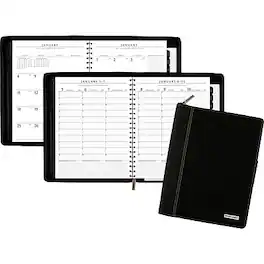 AT-A-GLANCE - 2026 Executive 8.25" x 11" Weekly & Monthly Appointment Book, Faux Leather Cover - Black