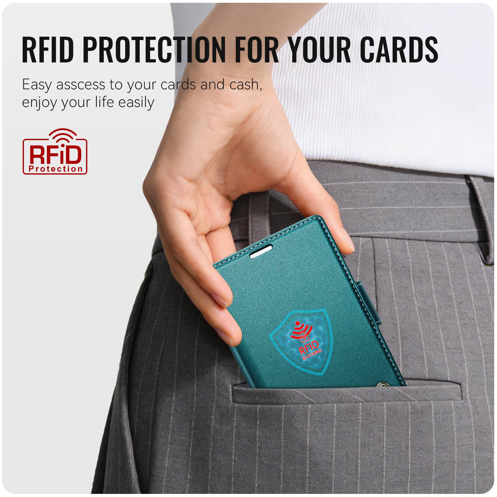 RFID PROTECTION FOR YOUR CARDS

Easy access to your cards and cash, enjoy your life easily

RFID Protection