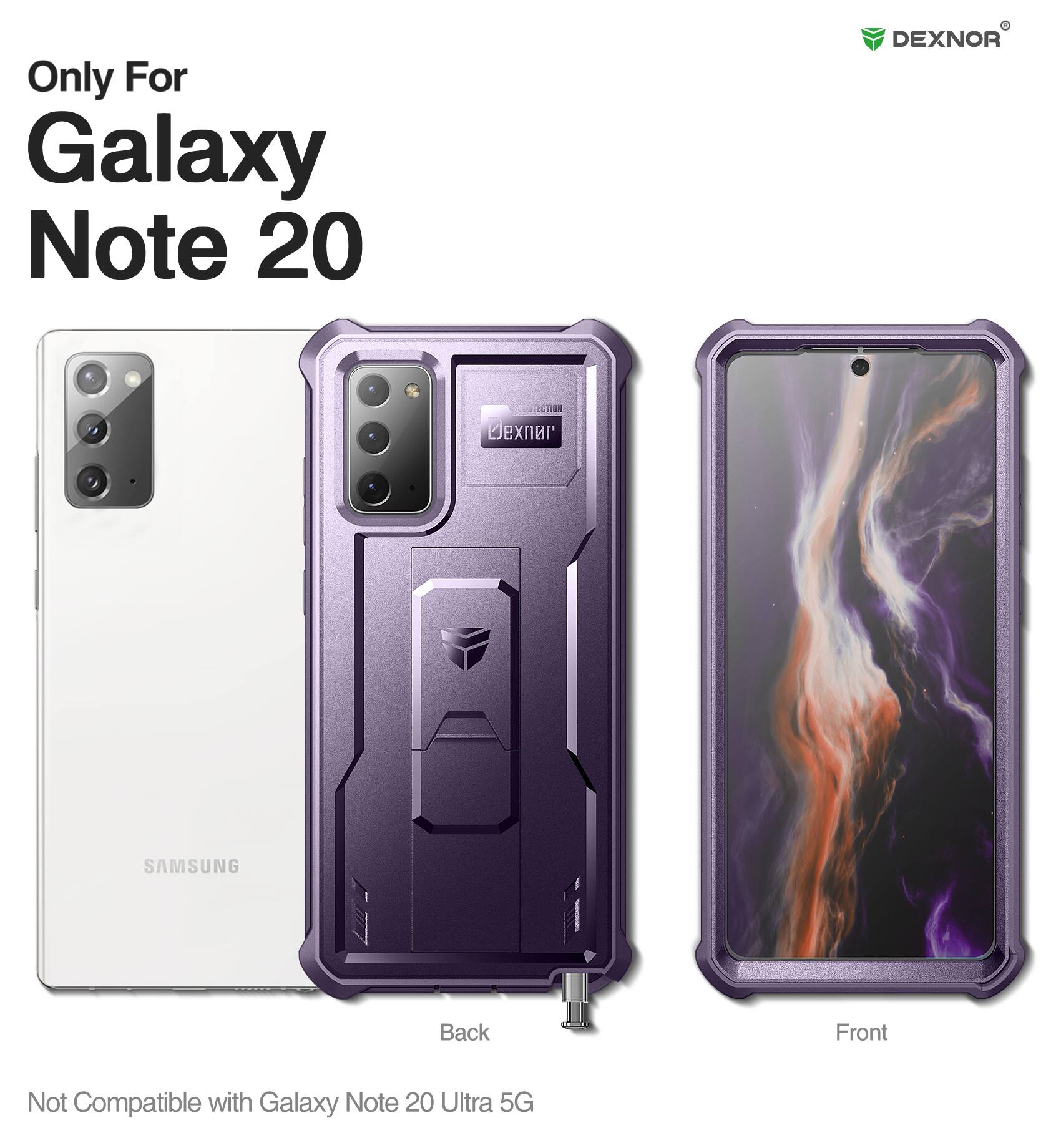 Only For Galaxy Note 20 DEXNOR SAMSUNG Back Front Not Compatible with Galaxy Note 20 Ultra 5G