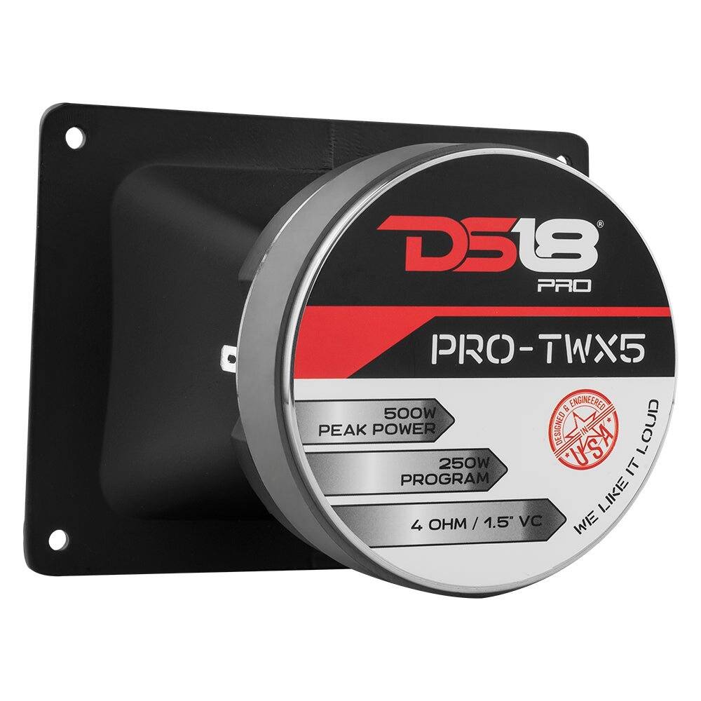 D518 PRO  
PRO-TWX5  
500W PEAK POWER  
250W PROGRAM  
4 OHM / 1.5" VC  
DESIGNED IN USA  
WE LIKE IT