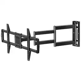 Dazzed Corner - Full Motion TV Wall Mount for 42-75" TVs, 30" Extension Arm, 77lbs Capacity - Black