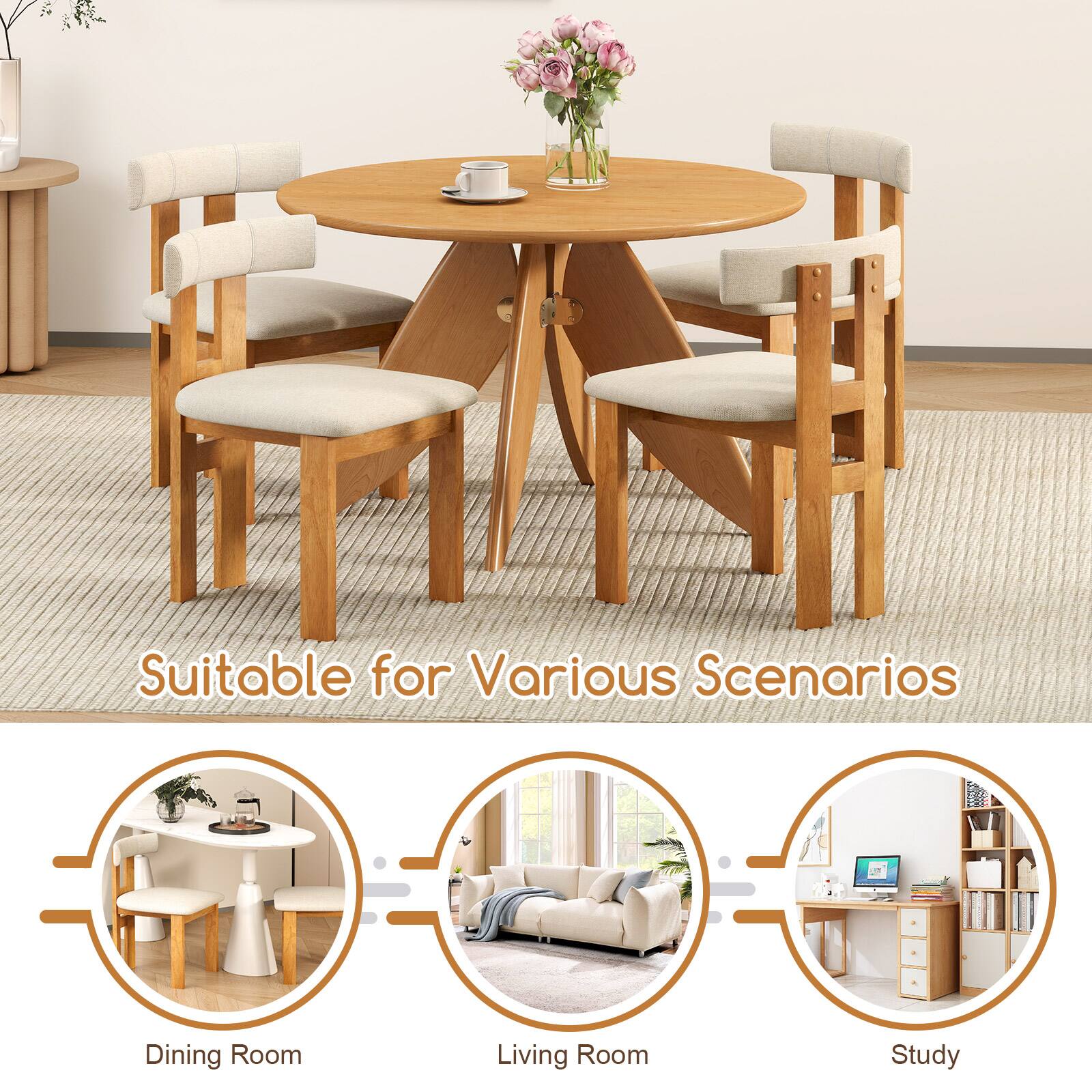 Suitable for Various Scenarios

Dining Room  
Living Room  
Study