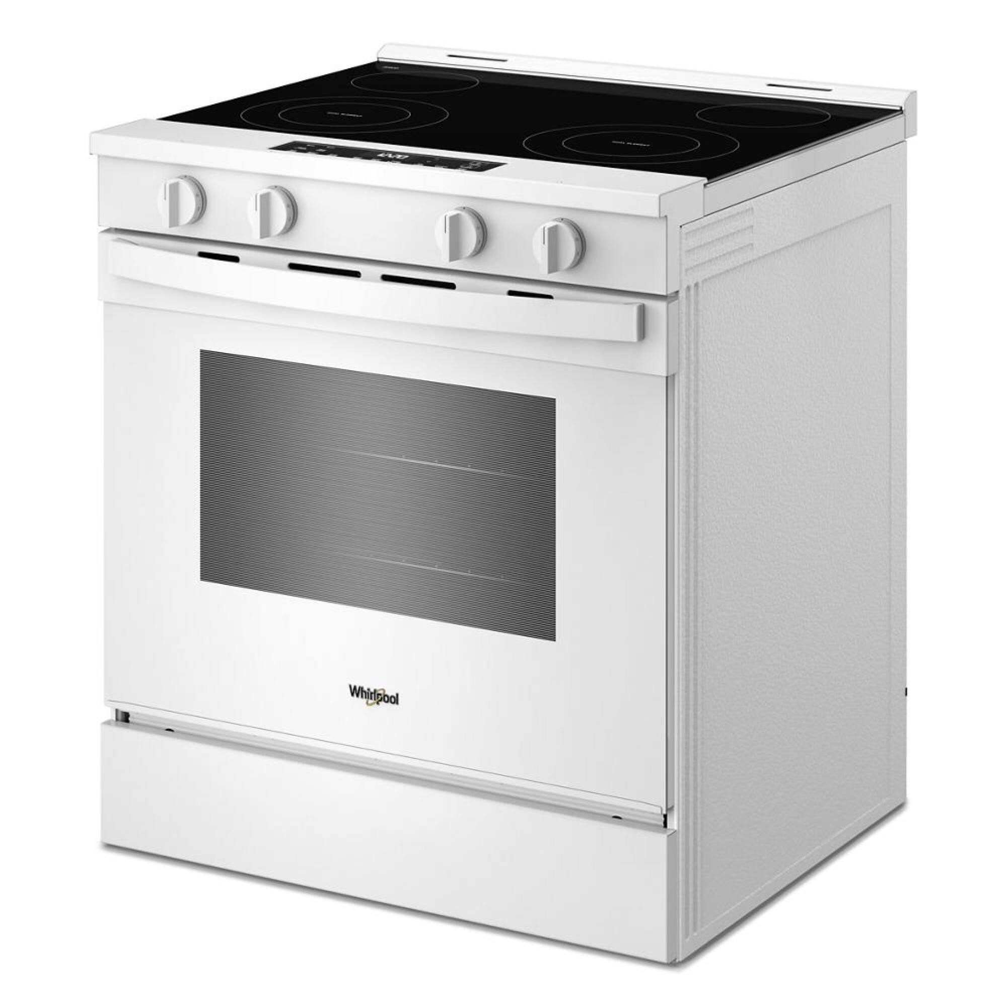 Angle. Whirlpool - 5.3 Cu. Ft. Slide-In Electric Range with No Preheat and Slow Cook Modes - White.