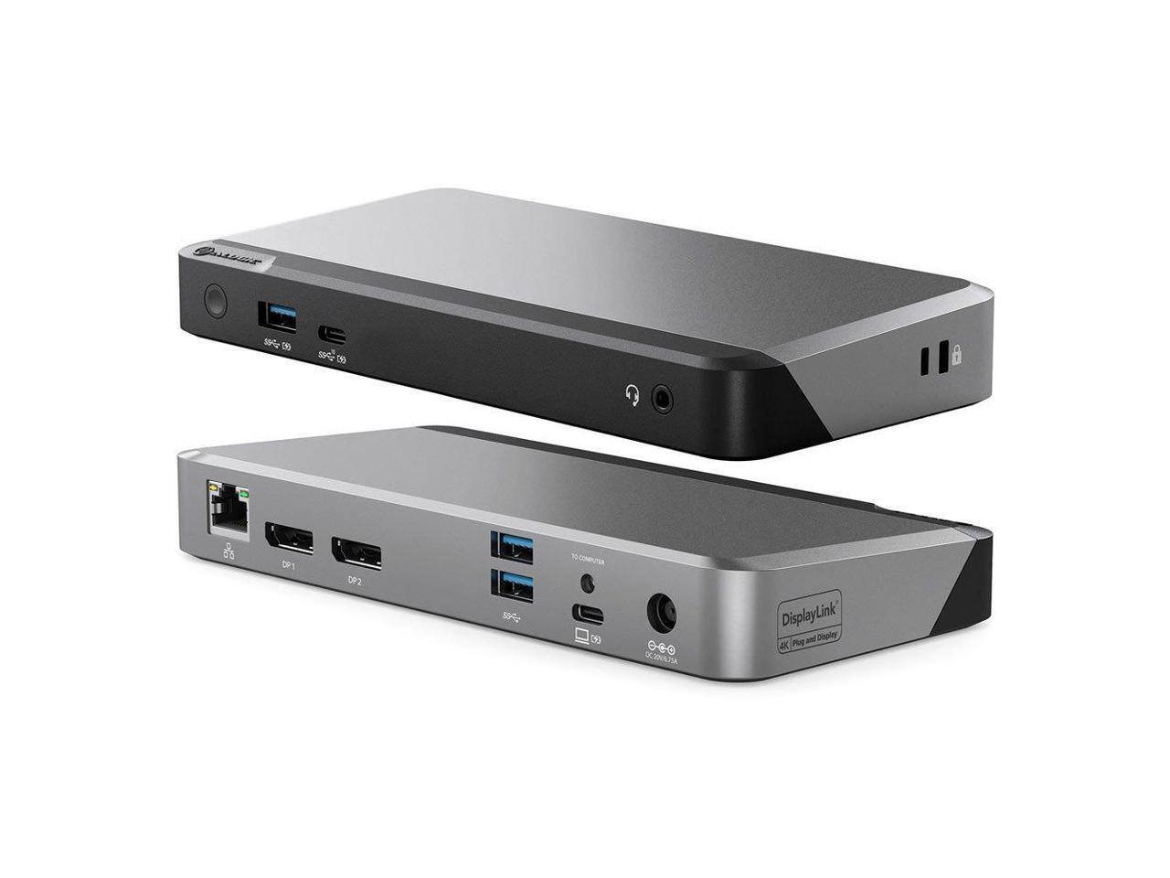 Sure, here is the corrected text:

- DP1
- DP2
- USB-C
- USB-C
- DisplayLink
- 4K Play and Display
- TO COMPUTER
- USB
- HDMI OUT
- USB-C
- USB-C