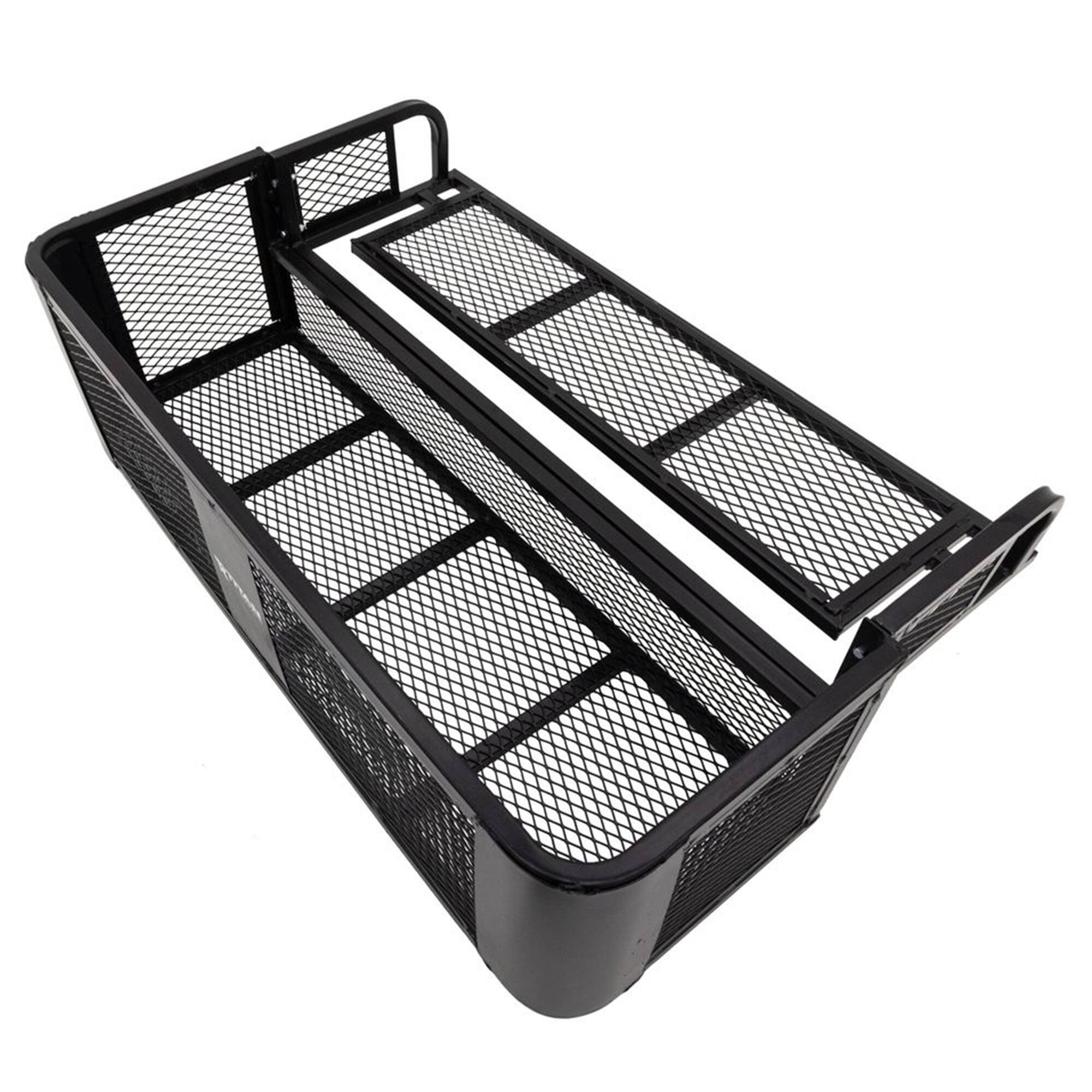 Alt View 4. Titan Ramps - Titan Ramps Universal ATV/UTV Rear Drop Cargo Basket Rack with 150 lb. Capacity - Black.