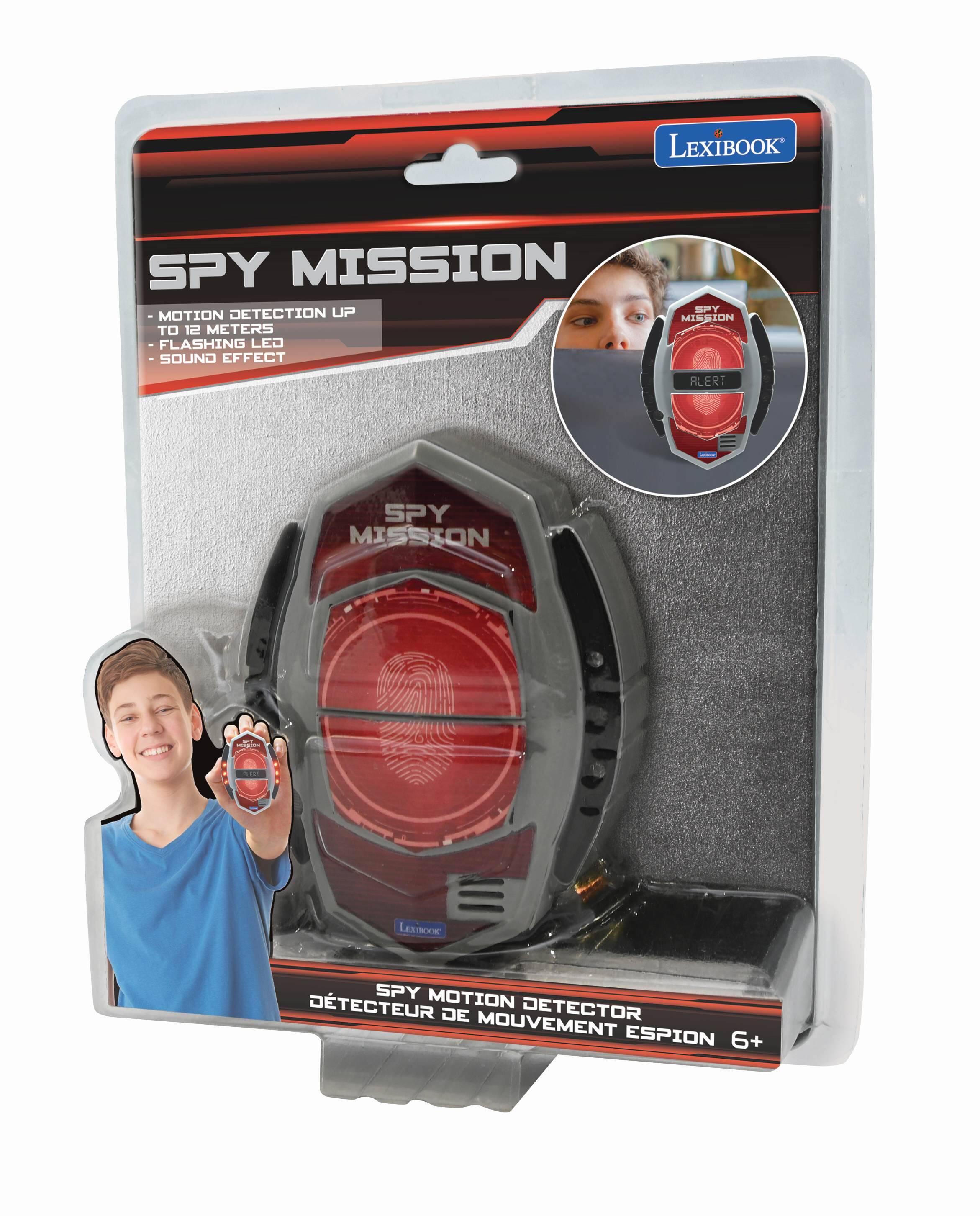 LEXIBOOK SPY MISSION MOTION DETECTION UP TO 12 METERS - FLASHING LED - SOUND EFFECT SPY MISSION ALERT SPY MISSION Aa LESSOON SPY MOTION DETECTEUR DE DETECTOR MOUVEMENT ESPION 6+