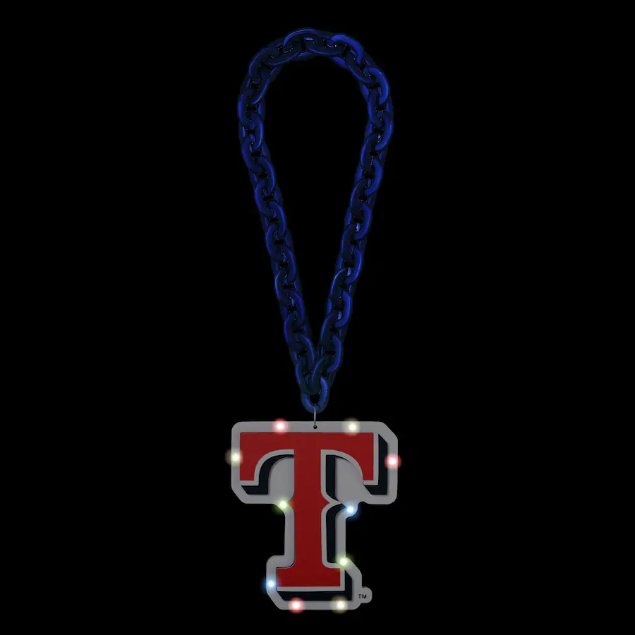 Texas Rangers Led Ribbon FOCO Texas Rangers Light Up Big Logo Fan Chain Multicolor 202576474 ...