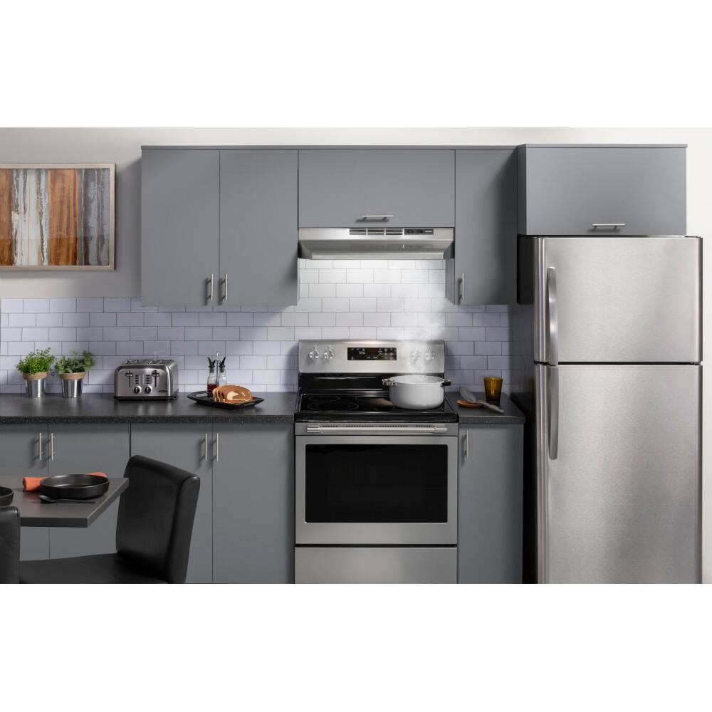 Alt View 7. Broan - Broan 24-Inch Convertible Under-Cabinet Range Hood, 230 Max Blower CFM, Stainless Finish - Stainless Steel.