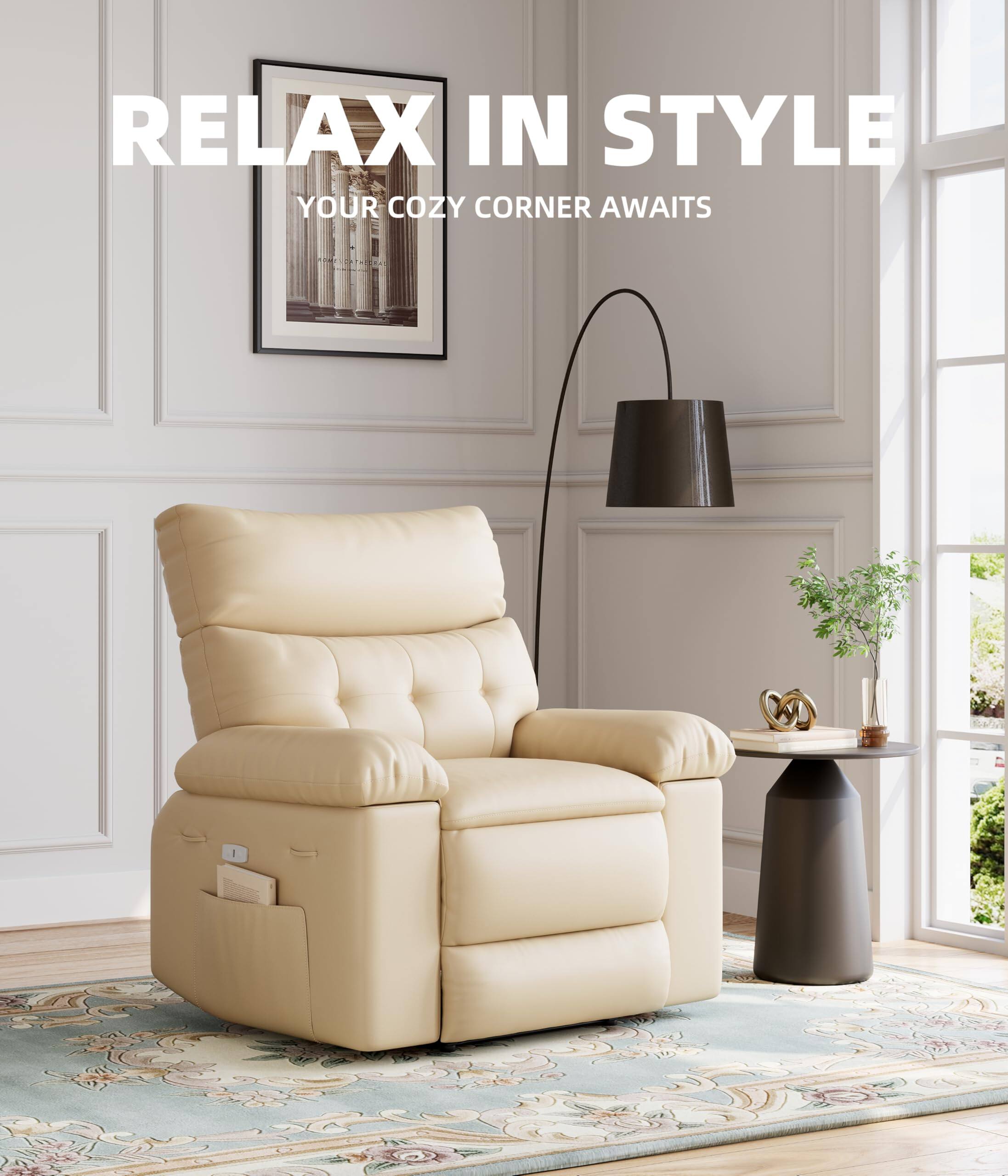 RELAX IN STYLE  
YOUR COZY CORNER AWAITS