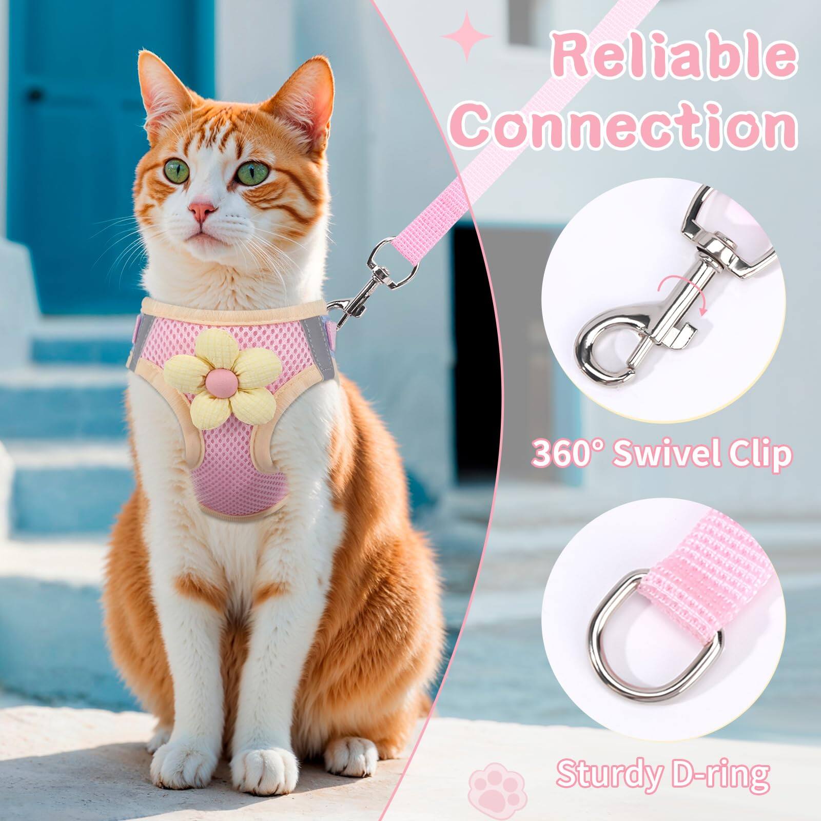 - Reliable Connection
- 360° Swivel Clip
- Sturdy D-ring
