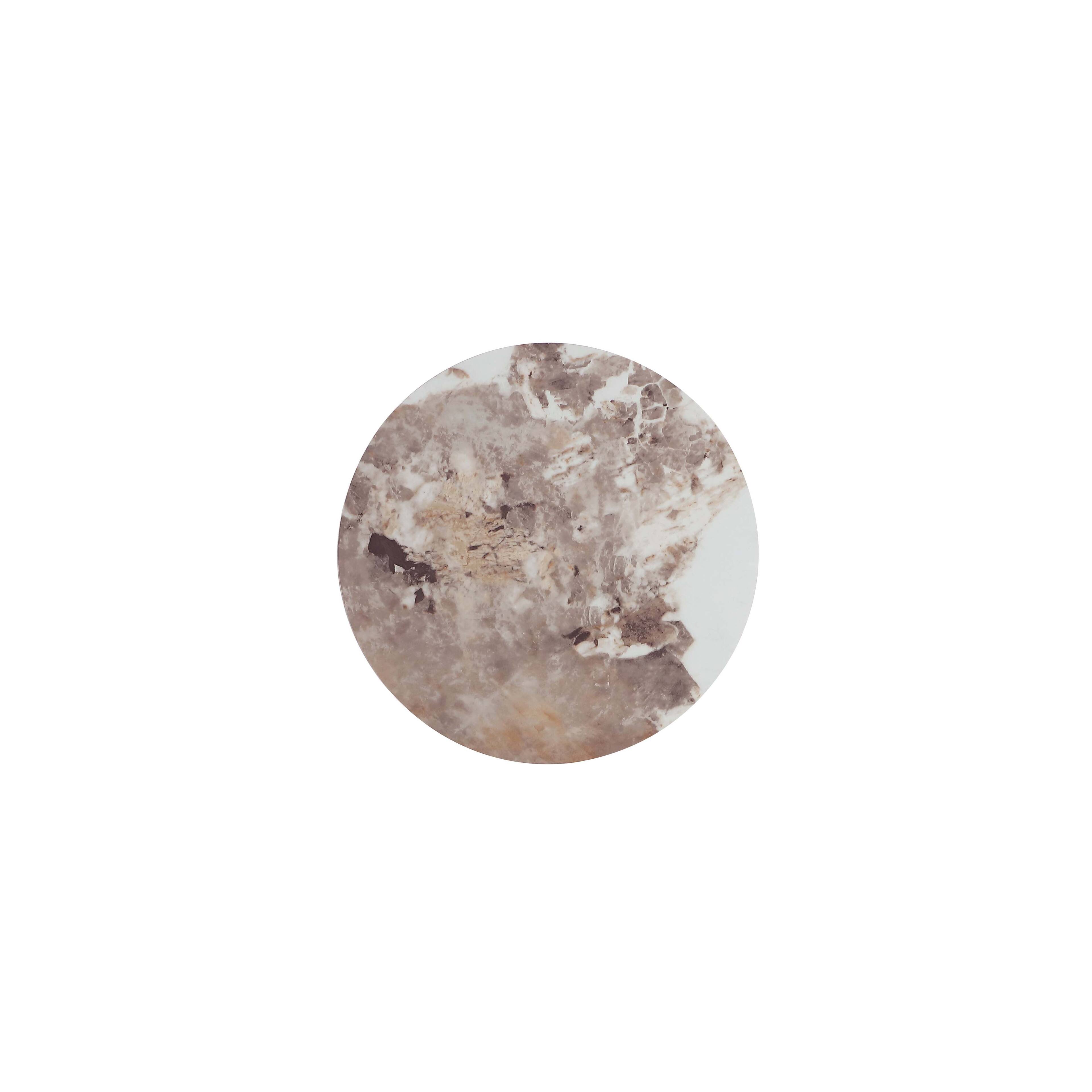 Alt View 4. Manhattan Comfort - Monica Modern Glam Sintered Stone Top End Table - Bronze.