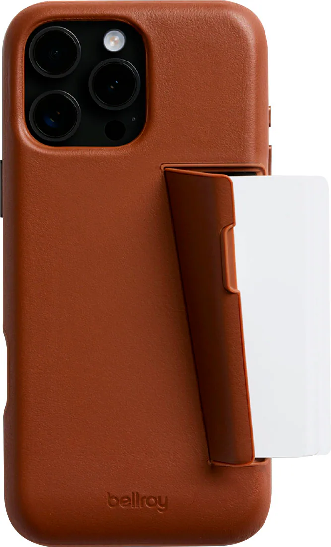 Bellroy iPhone 16 Pro Max card Leather Case Sienna PTYI-SEN-133