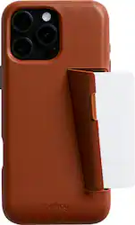 Bellroy - iPhone 16 Pro Max 3-card Leather Case - Sienna - Front_Zoom