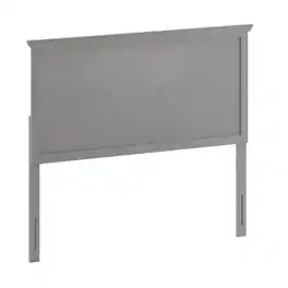 Flash Furniture - Fiona Full Size Herringbone Wooden Adjustable Headboard for Universal Metal Bed Frames Wash - Gray