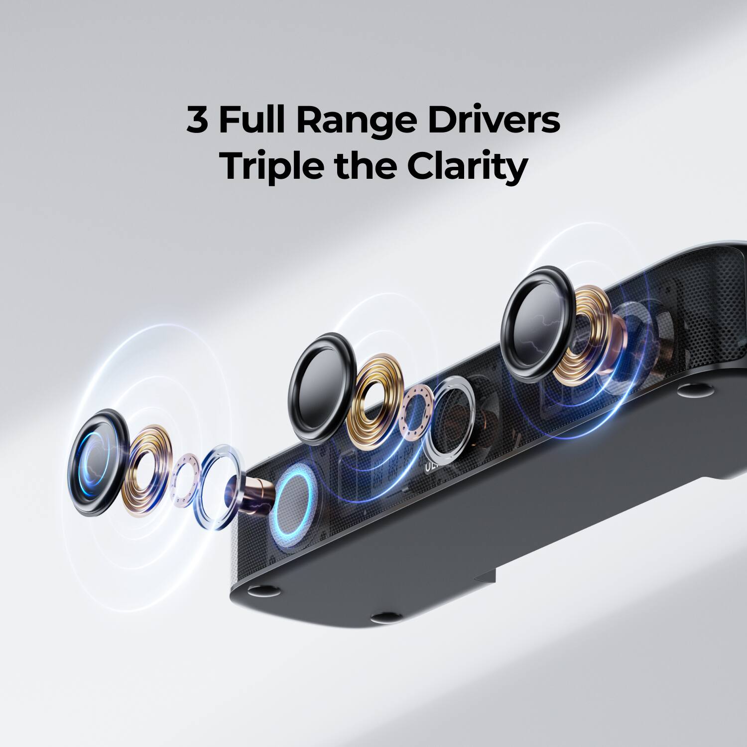 3 Full Range Drivers  
Triple the Clarity