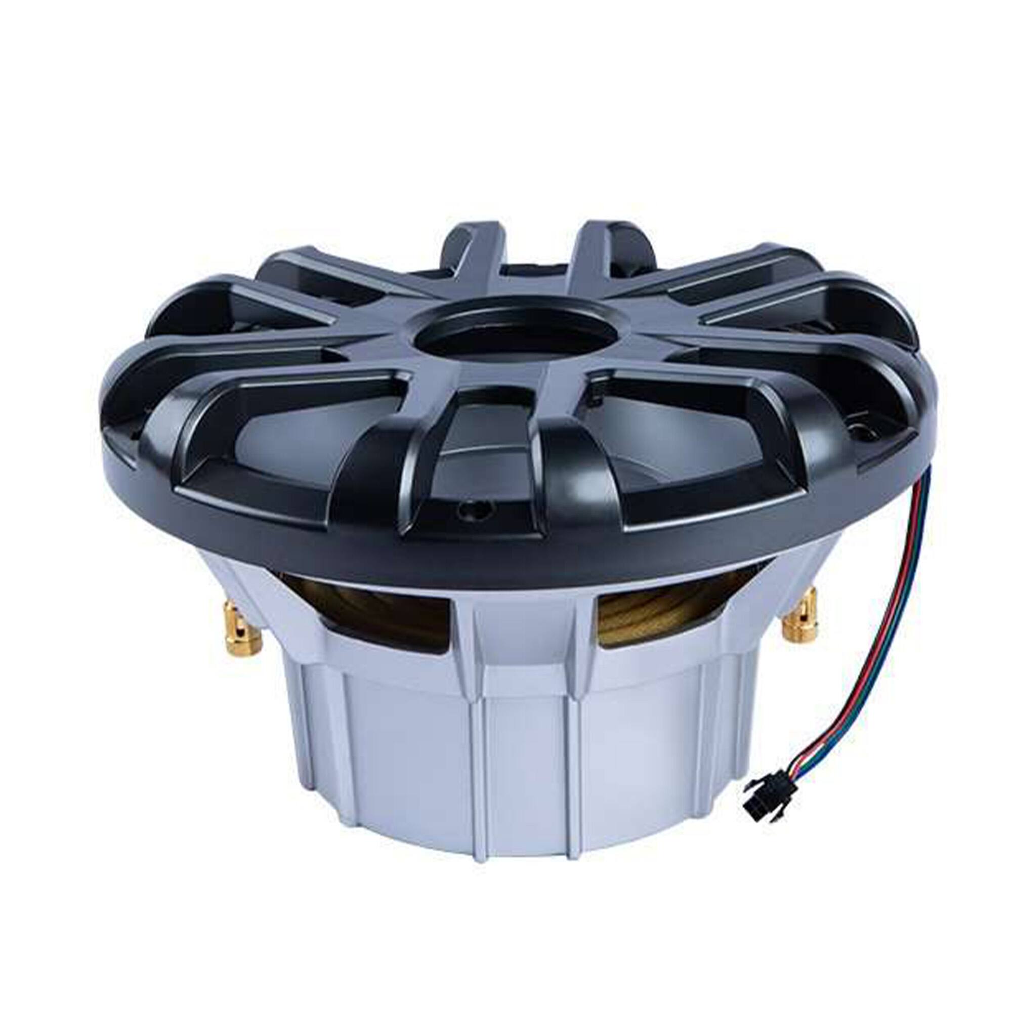 Alt View 3. Memphis Car Audio - Memphis Audio MM1024 10" Marine Subwoofer with Integrated RGB LEDs and 2 or 4 Ohm Selectable Impedance - Black/Gray.